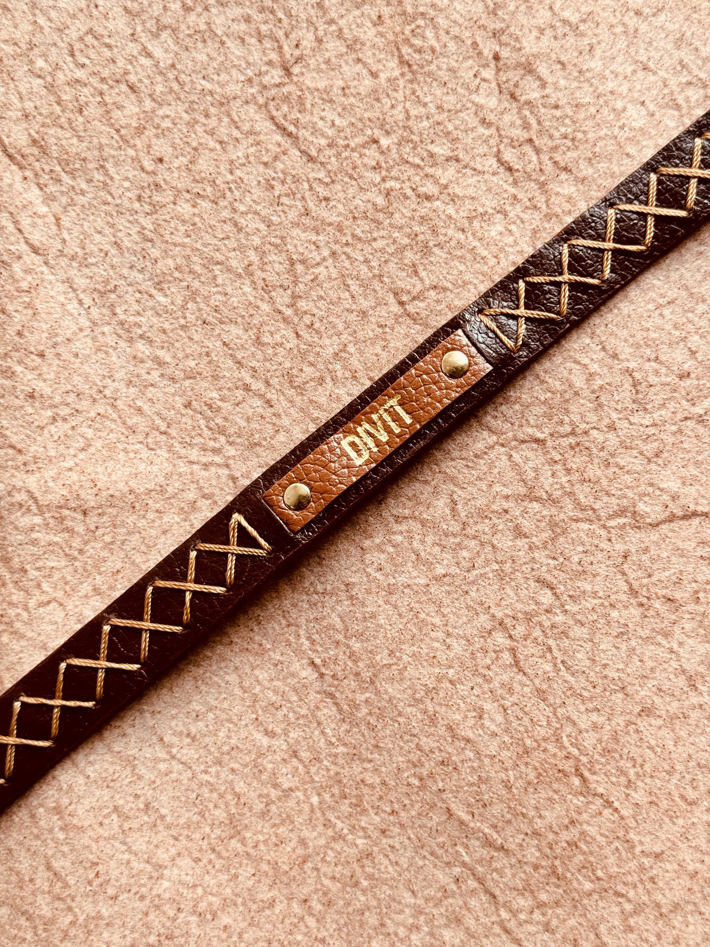 'तेवर' (Tevar): Vegan Leather Rakhi with Name Customisation